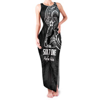 Black Guam Latte Stone Tribal Tattoo Family Matching Tank Maxi Dress and Hawaiian Shirt Hafa Adai Six 7 One LT9 Mom's Dress Black - Polynesian Pride