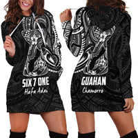 Black Guam Latte Stone Tribal Tattoo Hoodie Dress Hafa Adai Six 7 One