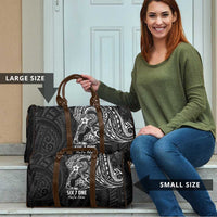 Black Guam Latte Stone Tribal Tattoo Travel Bag Hafa Adai Six 7 One - Polynesian Pride