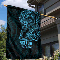 Blue Guam Latte Stone Tribal Tattoo Garden Flag Hafa Adai Six 7 One