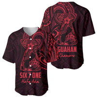 Oxblood Guam Latte Stone Tribal Tattoo Baseball Jersey Hafa Adai Six 7 One