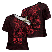 Oxblood Guam Latte Stone Tribal Tattoo Cross Shoulder Shirt Hafa Adai Six 7 One - Polynesian Pride