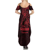 Oxblood Guam Latte Stone Tribal Tattoo Family Matching Summer Maxi Dress and Hawaiian Shirt Hafa Adai Six 7 One