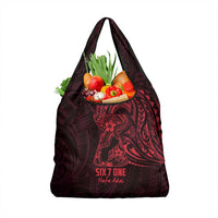 Oxblood Guam Latte Stone Tribal Tattoo Grocery Bag Hafa Adai Six 7 One