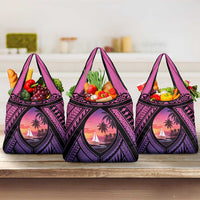 Guam Chamorro Artsy Grocery Bag Guahan Sunset Beach