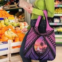 Guam Chamorro Artsy Grocery Bag Guahan Sunset Beach