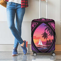 Guam Chamorro Artsy Luggage Cover Guahan Sunset Beach