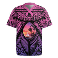 Guam Chamorro Artsy Rugby Jersey Guahan Sunset Beach