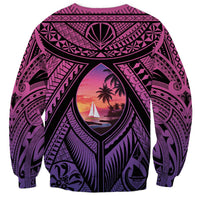 Guam Chamorro Artsy Sweatshirt Guahan Sunset Beach