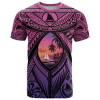 Guam Chamorro Artsy T Shirt Guahan Sunset Beach