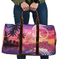 Guam Latte Stone with Map Travel Bag Bougainvillea Beach Sunset - Polynesian Pride