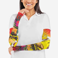 Papua New Guinea Cultural Tropical Flowers Arm Sleeves - Polynesian Pride