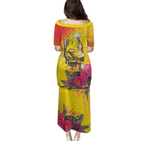 Papua New Guinea Cultural Tropical Flowers Family Matching Puletasi and Hawaiian Shirt LT9 - Polynesian Pride