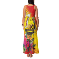 Papua New Guinea Cultural Tropical Flowers Family Matching Tank Maxi Dress and Hawaiian Shirt LT9 - Polynesian Pride
