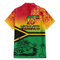 Hapi 45th Indipendens Dei Vanuatu Family Matching Mermaid Dress and Hawaiian Shirt Yumi 1980 with Vanuatuan Beach Landscape LT9 - Polynesian Pride