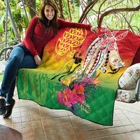 Vanuatu 45th Anniversary Quilt Polynesian with Sand Drawing Pattern