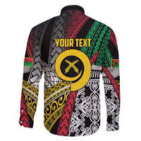 Vanuatu Proud to be Ni-van Personalised Family Matching Long Sleeve Bodycon Dress and Hawaiian Shirt with Mutis En Atan Patterns LT9 - Polynesian Pride
