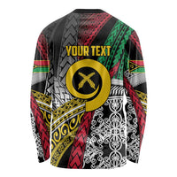 Vanuatu Proud to be Ni-van Personalised Long Sleeve Shirt with Mutis En Atan Patterns