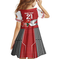Custom Tonga Rugby Family Matching Tank Maxi Dress and Hawaiian Shirt Mate Maa Kupesi Style