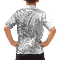 American Samoa White Sunday Family Matching Puletasi and Hawaiian Shirt Polynesian Lotu Tamaiti LT9 - Polynesian Pride