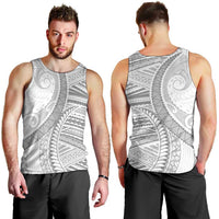 American Samoa White Sunday Men Tank Top Polynesian Lotu Tamaiti - Polynesian Pride
