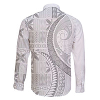 Niue White Sunday Family Matching Mermaid Dress and Hawaiian Shirt Niuean Lotu Tamaiti Hiapo Pattern LT9 - Polynesian Pride