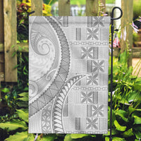 Niue White Sunday Garden Flag Niuean Lotu Tamaiti Hiapo Pattern LT9 Garden Flag White - Polynesian Pride