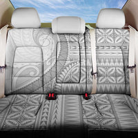 Polynesian White Sunday Back Car Seat Cover Lotu Tamaiti Melanesian Pattern LT9 One Size White - Polynesian Pride