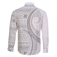 Tokelau White Sunday Family Matching Short Sleeve Bodycon Dress and Hawaiian Shirt Lotu Tamaiti Ngatu Tokelau Feletoa Manulua LT9 - Polynesian Pride