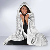 Tokelau White Sunday Hooded Blanket Lotu Tamaiti Ngatu Tokelau Feletoa Manulua LT9 - Polynesian Pride