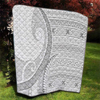 Tokelau White Sunday Quilt Lotu Tamaiti Ngatu Tokelau Feletoa Manulua - Polynesian Pride