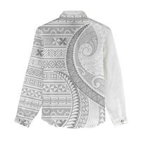 Tokelau White Sunday Women Casual Shirt Lotu Tamaiti Ngatu Tokelau Feletoa Manulua LT9 - Polynesian Pride