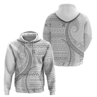 Tokelau White Sunday Zip Hoodie Lotu Tamaiti Ngatu Tokelau Feletoa Manulua LT9 - Polynesian Pride