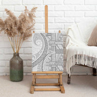 Tonga White Sunday Canvas Wall Art Lotu Tamaiti Ngatu Tribal LT9 - Polynesian Pride