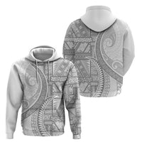 Tonga White Sunday Hoodie Lotu Tamaiti Ngatu Tribal LT9 - Polynesian Pride