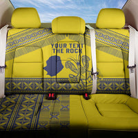 Niue Crab Personalised Back Car Seat Cover Niuean Hiapo Pattern - Polynesian Pride