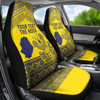 Niue Crab Personalised Car Seat Cover Niuean Hiapo Pattern - Polynesian Pride