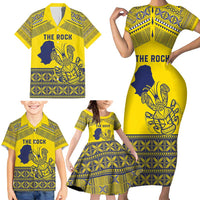 Niue Crab Personalised Family Matching Short Sleeve Bodycon Dress and Hawaiian Shirt Niuean Hiapo Pattern LT9 - Polynesian Pride