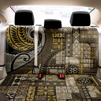 Vintage Samoa Siapo Mamanu Back Car Seat Cover Gold Samoan Tapa Motif - Polynesian Pride
