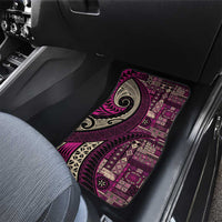 Vintage Samoa Siapo Mamanu Car Mats Pink Samoan Tapa Motif - Polynesian Pride