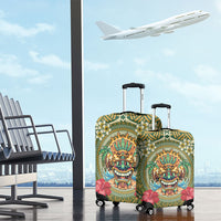 Hawaii Tiki Mask Luggage Cover Mele Kalikimaka i Iulai! LT9 - Polynesian Pride