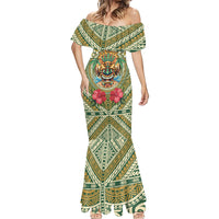 Hawaii Tiki Mask Personalized Mermaid Dress Mele Kalikimaka i Iulai!