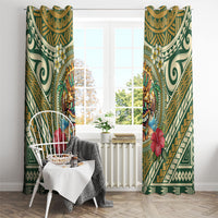 Hawaii Tiki Mask Window Curtain Mele Kalikimaka i Iulai!