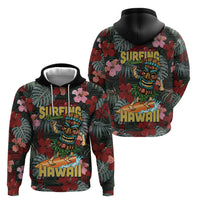 Hawaii Tiki Surfing Hoodie Mele Kalikimaka i Iulai!