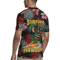 Hawaii Tiki Surfing Rugby Jersey Mele Kalikimaka i Iulai!