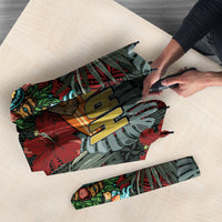 Hawaii Tiki Surfing Umbrella Mele Kalikimaka i Iulai!