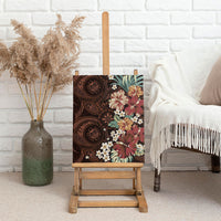 Kanoa Hawai'i Hibiscus Canvas Wall Art Polynesian Tribal Tattoo Pattern Floral Elements