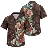 Kanoa Hawai'i Hibiscus Family Matching Puletasi and Hawaiian Shirt Polynesian Tribal Tattoo Pattern Floral Elements