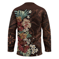 Kanoa Hawai'i Hibiscus Hockey Jersey Polynesian Tribal Tattoo Pattern Floral Elements