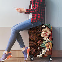 Kanoa Hawai'i Hibiscus Luggage Cover Polynesian Tribal Tattoo Pattern Floral Elements
